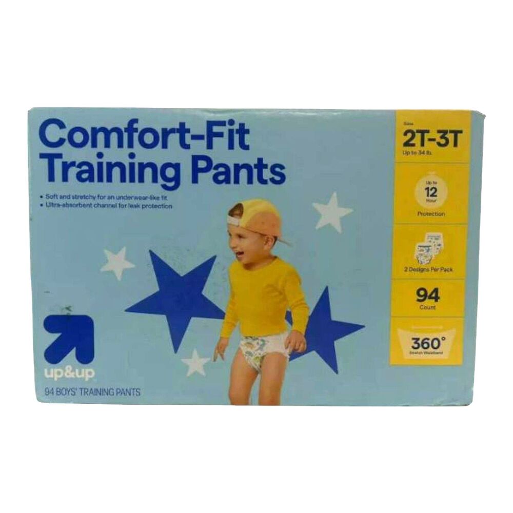 Up And Up Comfort Fit Boys Disposable Training Pants 2T-3T 94 ct New In Box